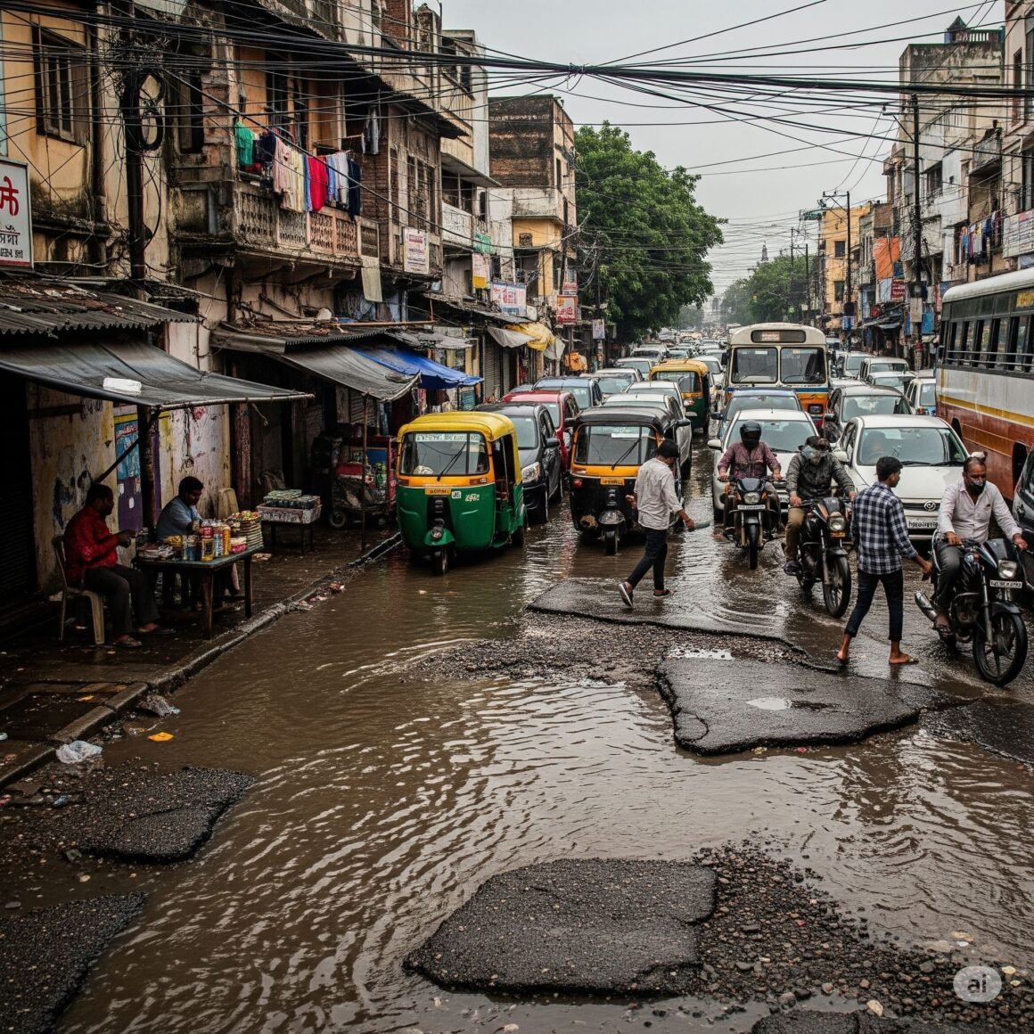 The worseing conditions of Indian roads